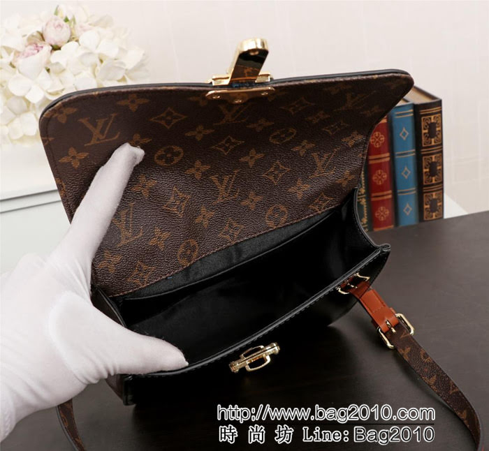 LV路易威登 原版 淑女風格 漆光皮革 Cherrywood手袋 LV壓紋logo 可手提斜跨 M51952  Bhq1142